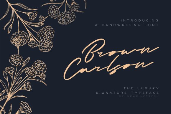 Brown Carlson Font: Elegant Script for Digital Marketing