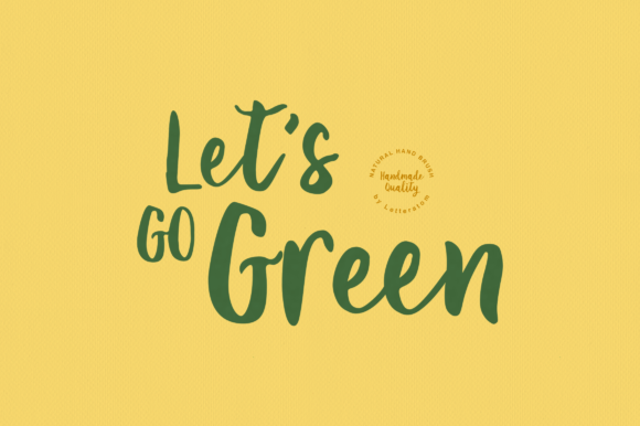 Let’s Go Green Font for Creative Projects