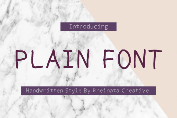 Plain: A Handwritten Font for Web Design